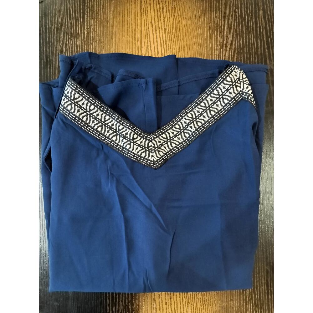 Dreamkue Plus 4X Navy Blue Cami Tank Embroidered Trim Spaghetti Strap - Picture 5 of 6